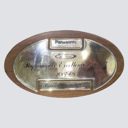 Performance Excellence Award 2007-08 for Lalani Infotech Ltd from Panasonic